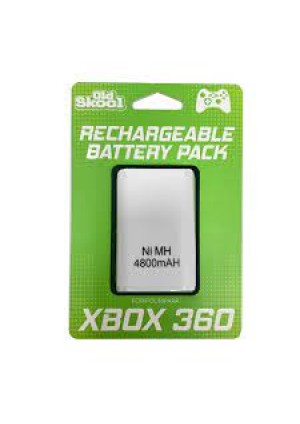 Pile / Batterie Pour Manette Xbox 360 Sans Fil Par Old Skool - Blanche